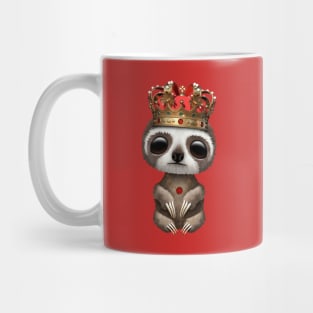 Cute Baby Sloth Wearing Crown Mug